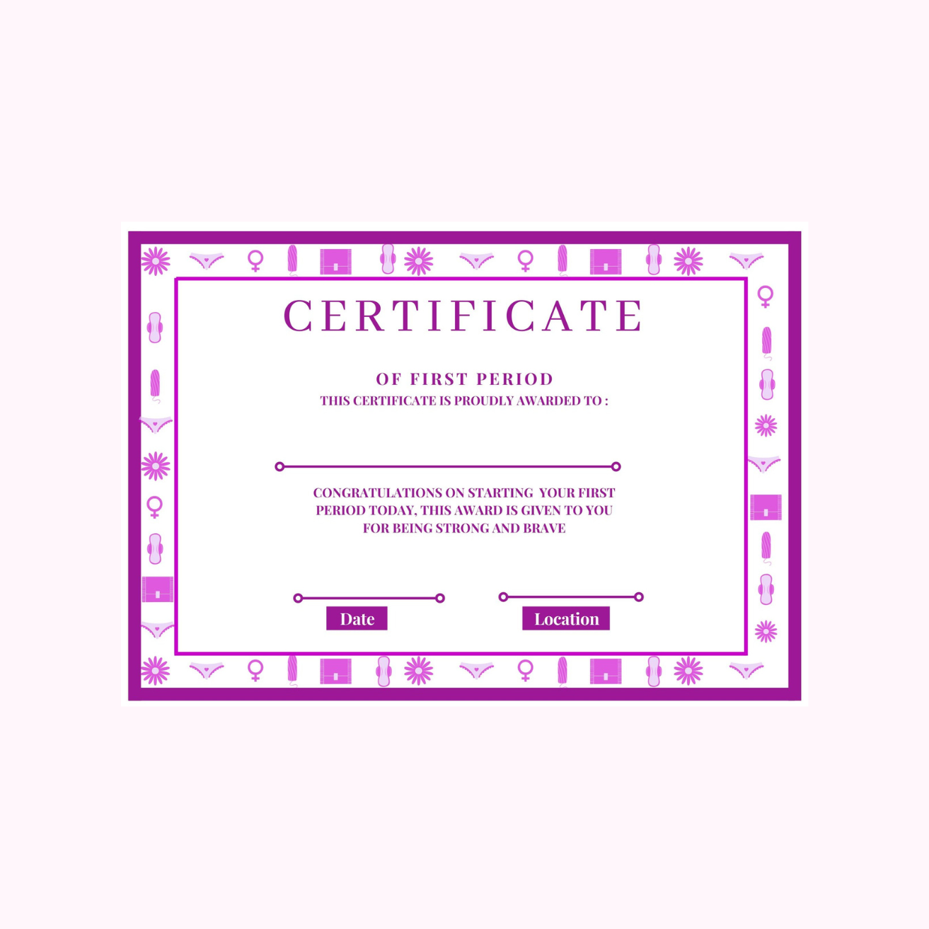 Christmas Personalised Period Starter Kit